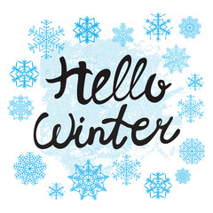lettering Hello winter