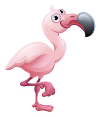 Flamingo Animal Cartoon Character