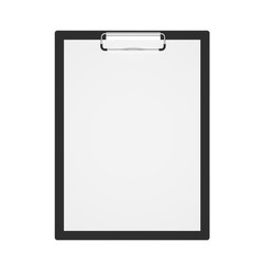 Black 3d illustration clipboard isolated on white