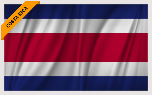National flag of Costa Rica - waving edition