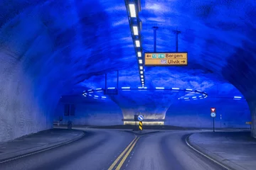 Cercles muraux Tunnel Tunnel roundabout in Laerdal in Norway