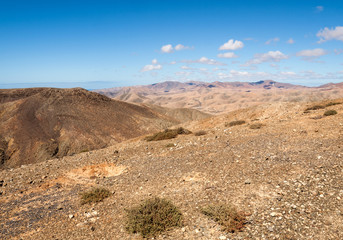 Beautiful volcanic mountains on  Fuerteventura. Canary Islands.
