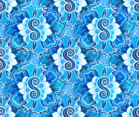Blue seamless pattern