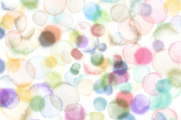 Abstract watercolor dropped on white background