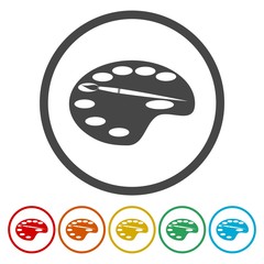 Painting icons, vector illustration