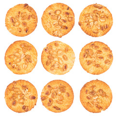 Peanut Butter Cookie isolated on a white background.