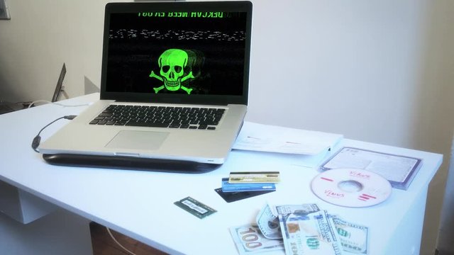 Cyber Crime Scene, Computer Virus Warning. A computer virus is a malware that, when executed, replicates by reproducing itself or infecting other computer.