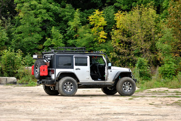 SUV. Plant backgrund