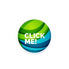 Vector abstract sphere button template