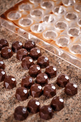 Homemade choclate praline