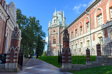 Fototapeta na wymiar The grand palace in Tsaritsyno. Moscow, Russia.