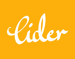 Cider calligraphic lettering vector