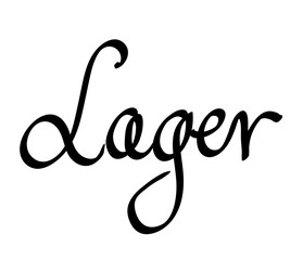 Lager beer lettering vector