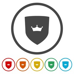 Shield and crown icon