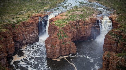 Aerial image of the very remote King George River, Northern Kimberley