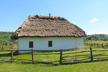 Old traditional ukrainian rural house 