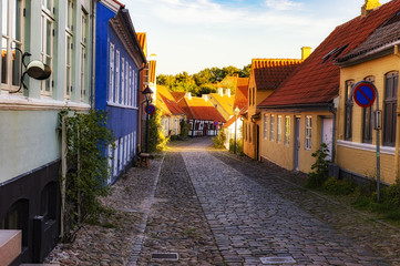 Fototapeta na wymiar Old Danish street