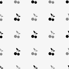 Seamless cherry pattern. Berries. Delicious healthy eating. Flat design.