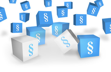 Paragraph Law Symbol 3D Illustration design