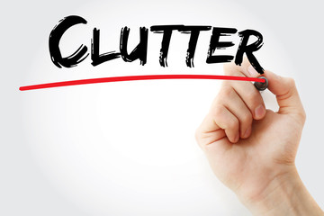 Hand writing Clutter with marker, concept background