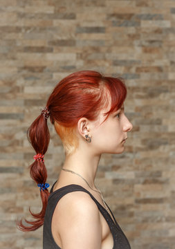 colored tail and hidden undercut hair
