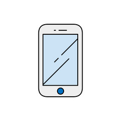 mobile phone blue icon