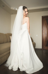 Fototapeta premium Luxury bride on the morning of wedding day