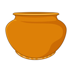 Clay pot isolated illustration