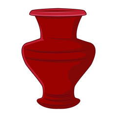 Clay pot isolated illustration