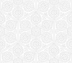 Traditional Arabic  ornament seamless. Floral Ornamental pattern. Iznik .Vector.  Background