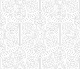 Traditional Arabic  ornament seamless. Floral Ornamental pattern. Iznik .Vector.  Background