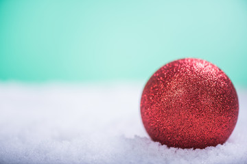 Christams red ornament ball