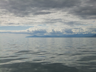the coastline of lake Baikal