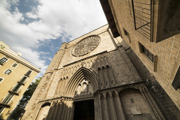Barcelona (Spain): Santa Maria del Pi, gothic church