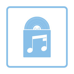 Vinyl record in envelope icon