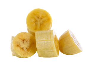 bananas on white background