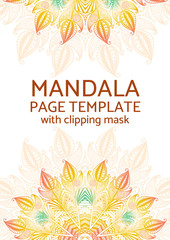 Mandala page template