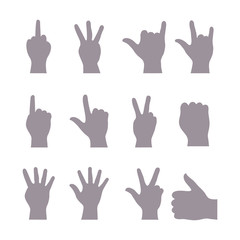 vector of hand icon on white background