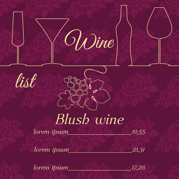  Stylish text , wine label , bunch of grapes, ,  can be use as  banner, poster or wine label.