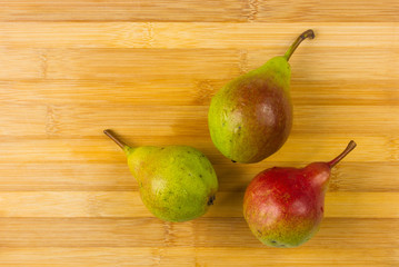 ripe colorful pears