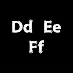 Vector alphabet. Hand drawn letters. Painted Alphabet. Vector illustration.