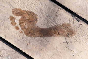 Trace of a human foot