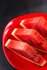 Fresh sliced watermelon