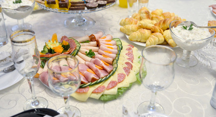 mixed food on a table