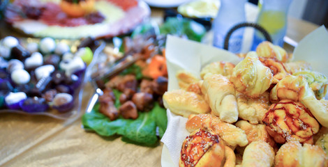 mixed food on a table