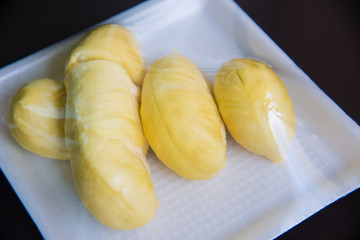 King of fruits, durian on white background