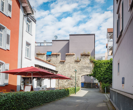Small streets in the city of Konstanze.Germany.
