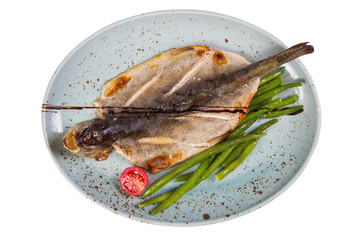 dry fish on plate