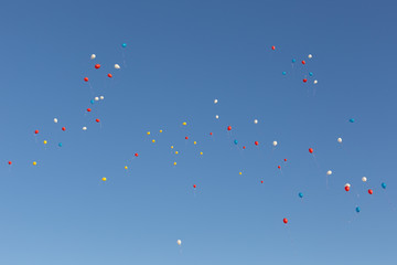 balloons released into the sky