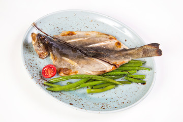 dry fish on plate